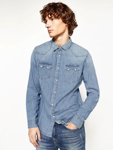 Stretch High Neck Shirt Basic